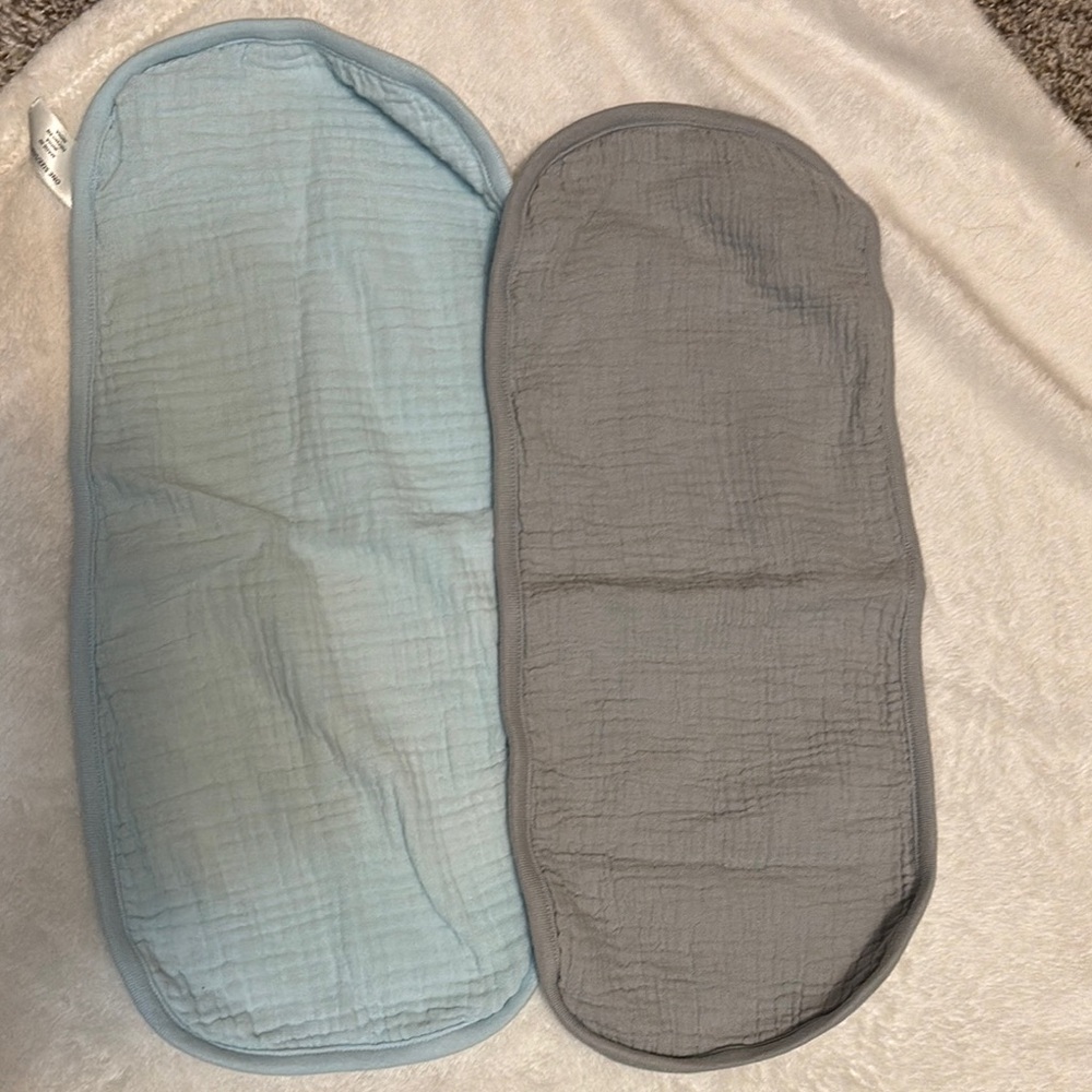 Cloud Island Blue and Gray Burp Cloth Set